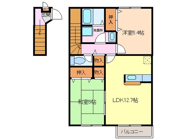 グリーンパークＭの物件間取画像